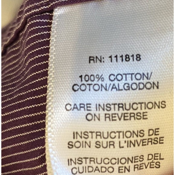 MICHAEL KORS Men's Long Sleeve Button Down‎ Purple Stripes Shirt Size L - Picture 6 of 10